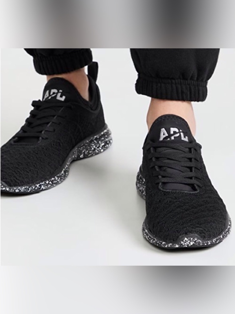 APL Techloom Phamtom Women’s Black Knit work out Sneakers